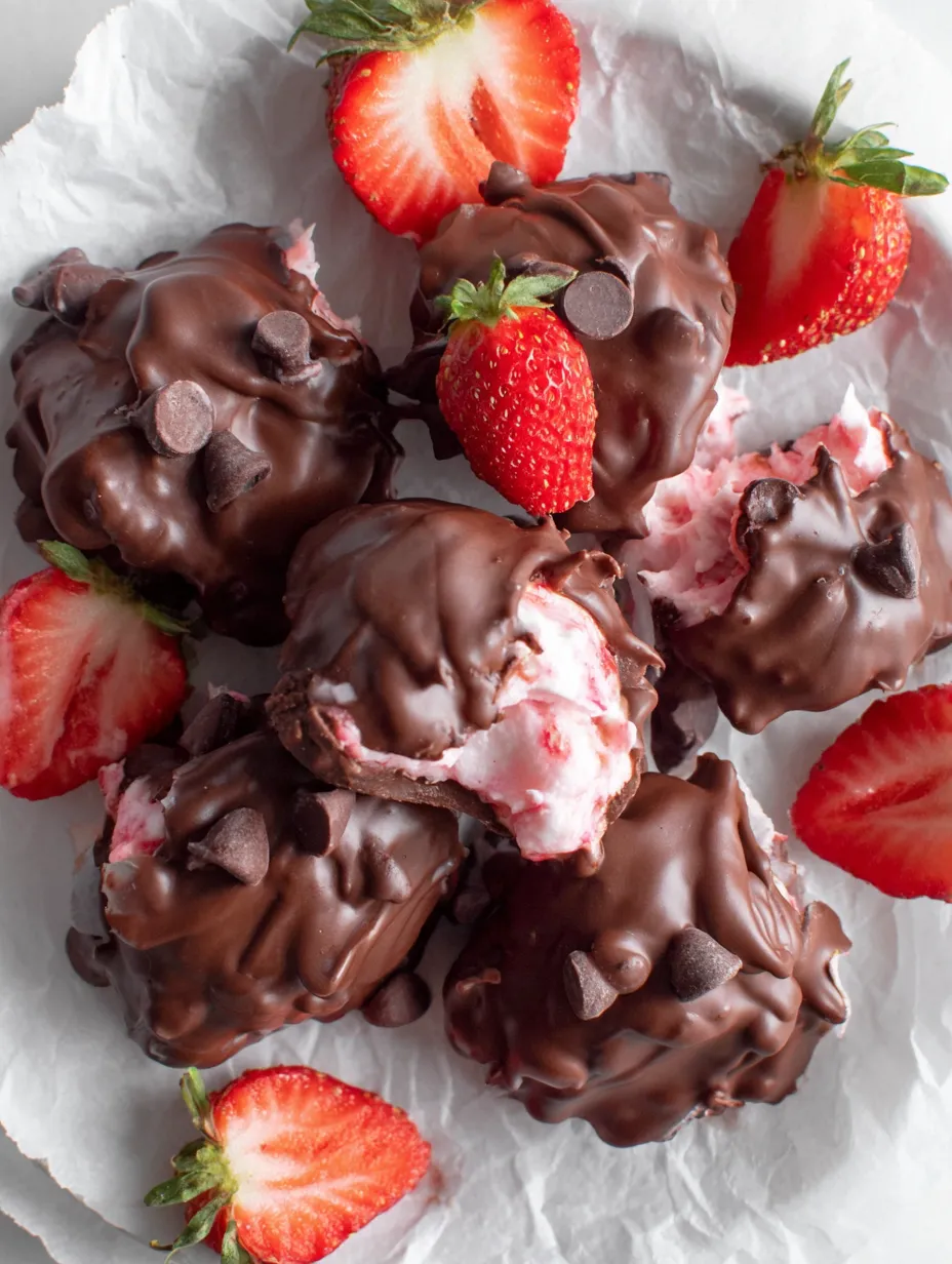 Chocolate Strawberry Yogurt Clusters.