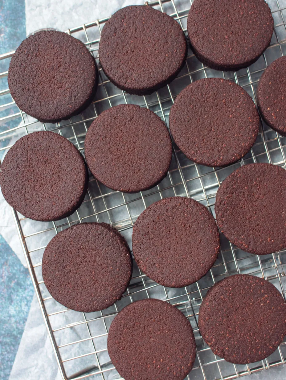 A tray of homemade thin mints girl scout cookies.