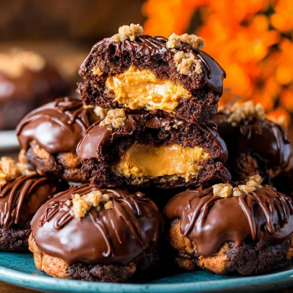 Buckeye Brownie Cookies.