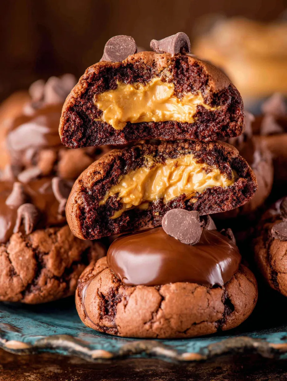 Buckeye Brownie Cookies.