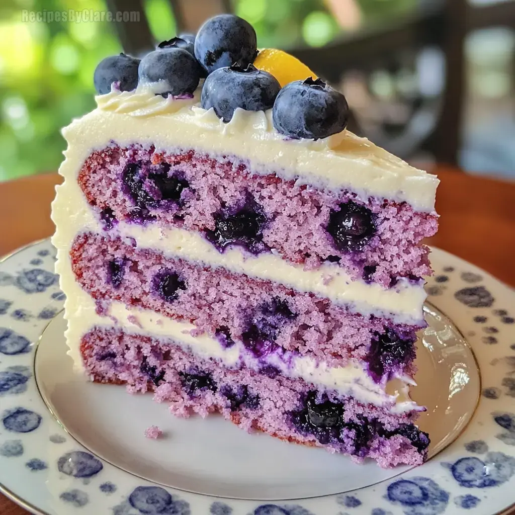 Fruity Blueberry Lemon Cake with Frosting