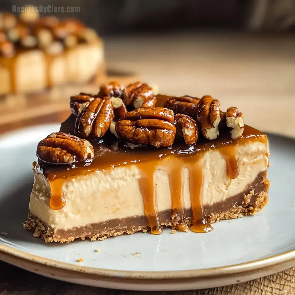 Creamy Vegan Pecan Pie Cheesecake