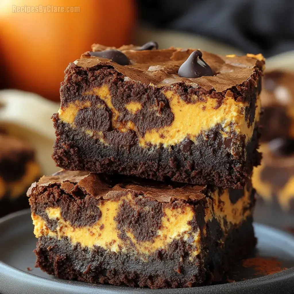 Fudgy Pumpkin Brownies