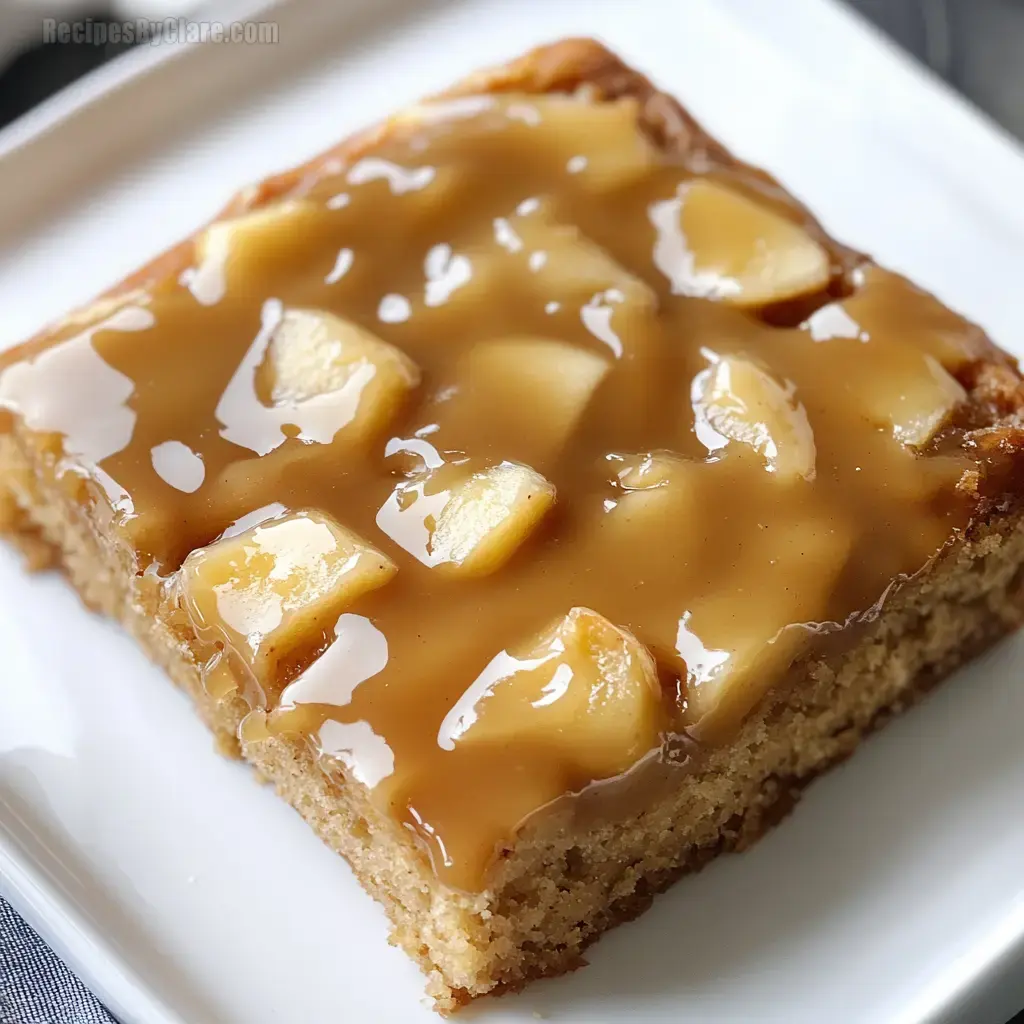 Salted Caramel Apple Sheet Cake