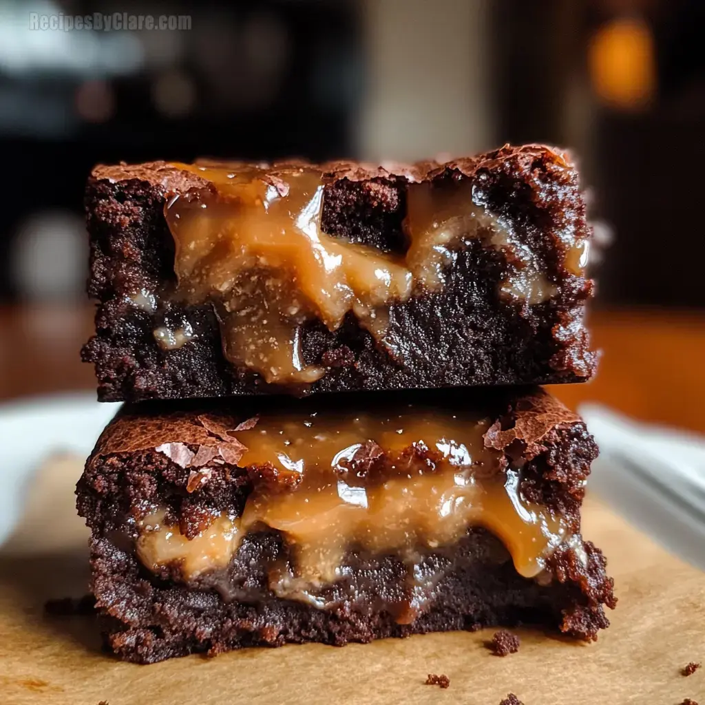 Salted Caramel Fudge Brownies