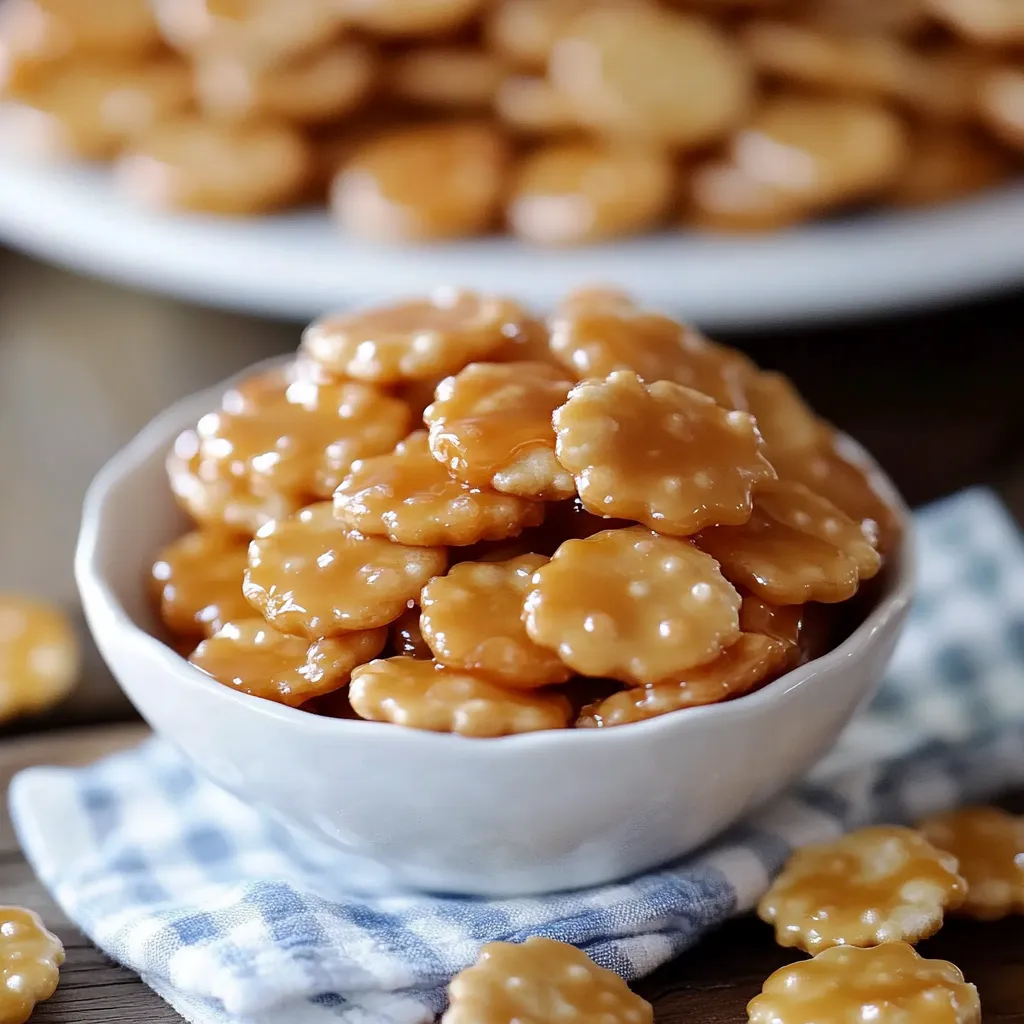 Salted Caramel Cracker Bites Snack