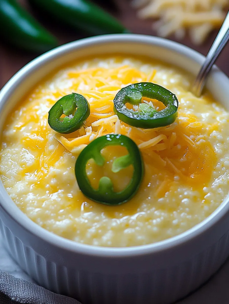 Creamy Jalapeño Cheese Grits Recipe