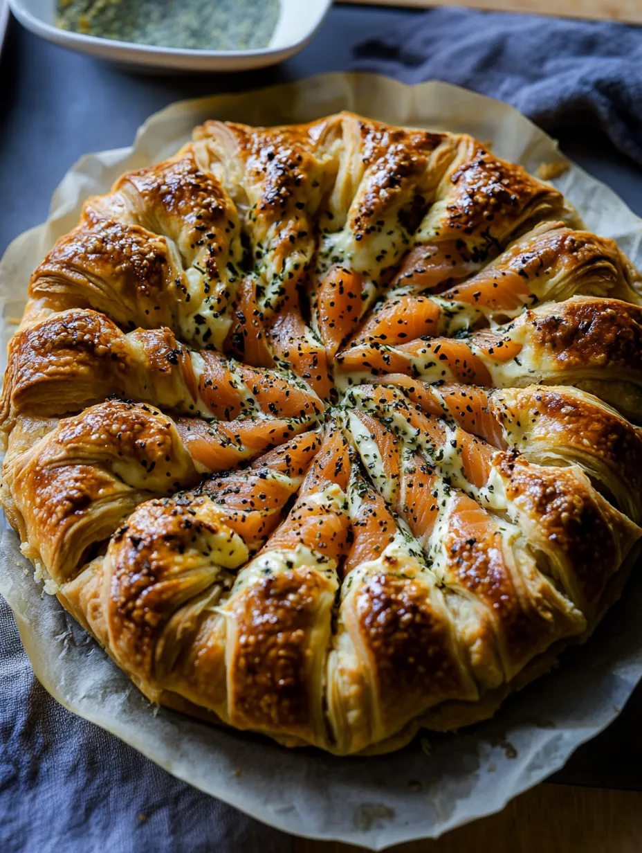 Smoked Salmon & Cream Cheese Tarte Soleil Recipe