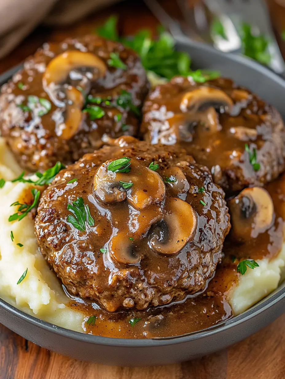 Easy Homemade Salisbury Steak with Mushroom Gravy