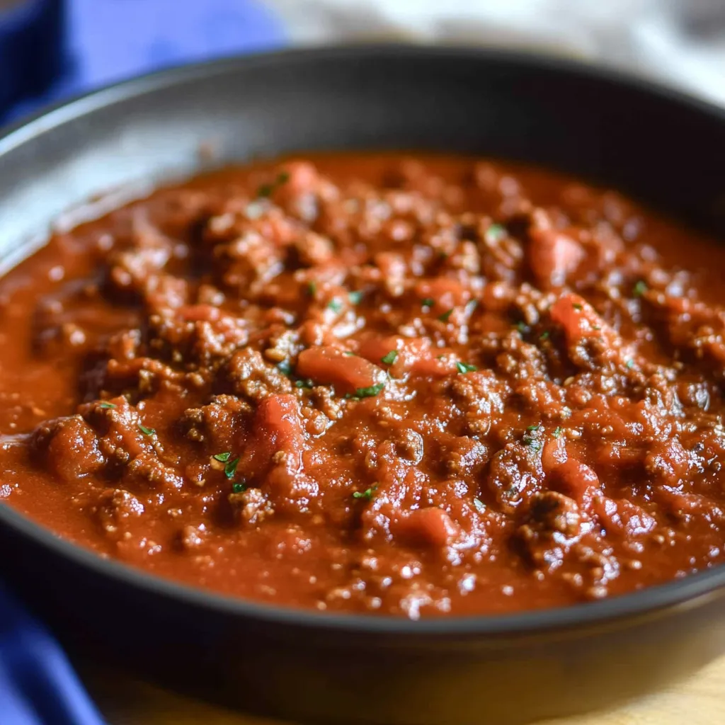 Freshly Made Spaghetti Sauce Dish