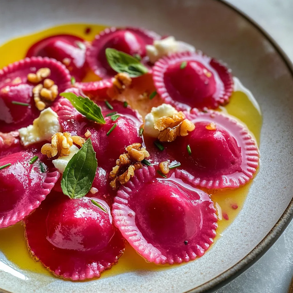 Vibrant Pink Beet Pasta Dish