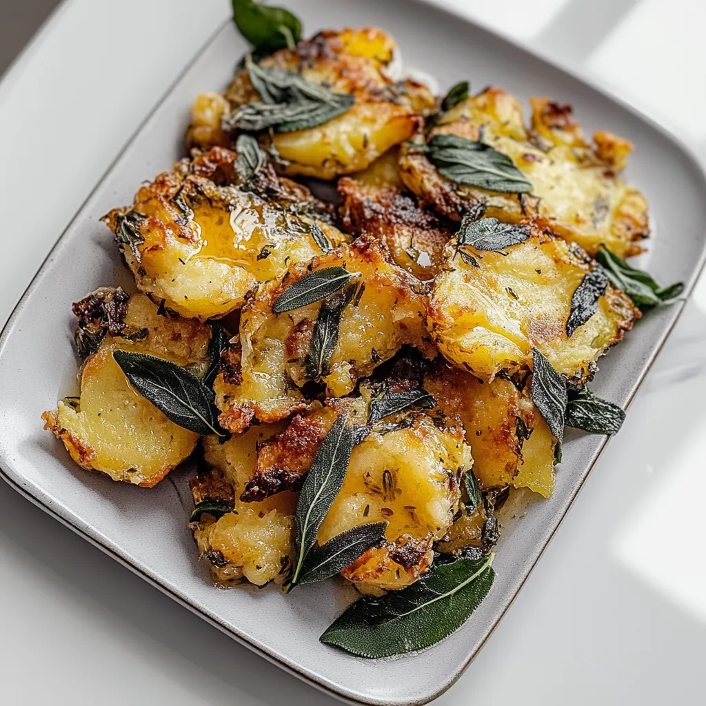 Smashed Sage Potatoes