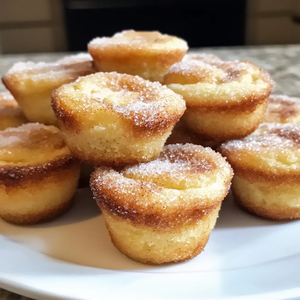 Close-up Cinnamon Sugar French Toast Muffins