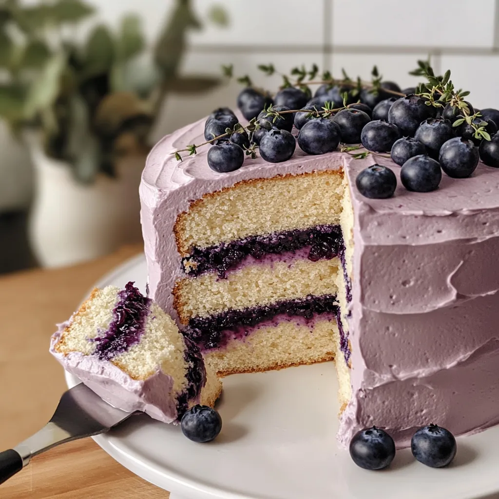 Blueberry Chiffon Cake Recipe