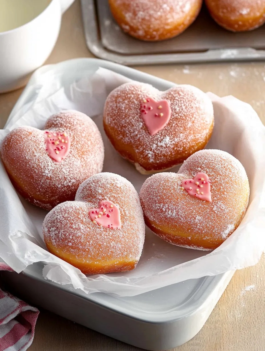 Heart Shaped Strawberry Cheesecake Donuts Recipe