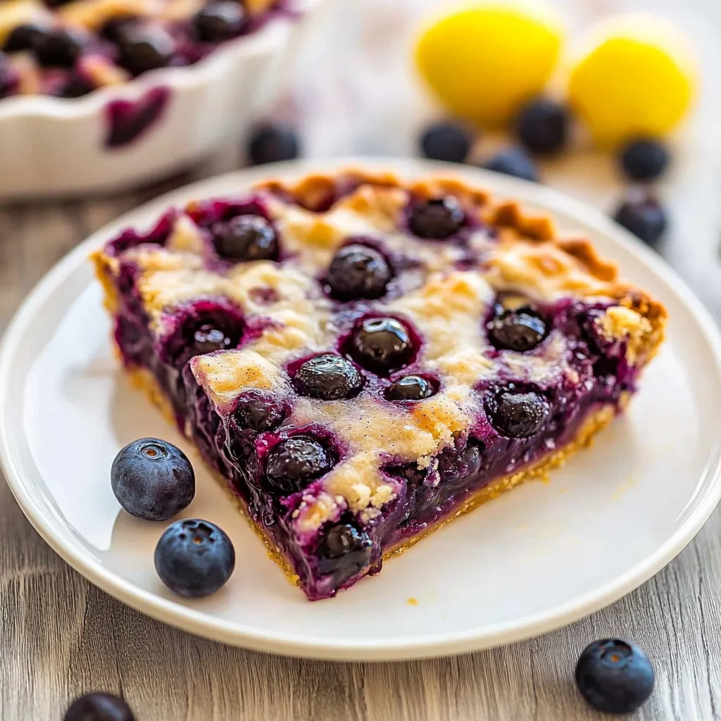Fresh Blueberry Pie Without Crust