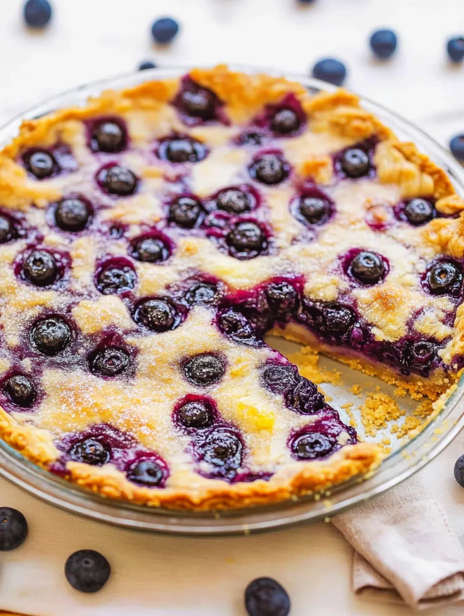 Best Crustless Blueberry Pie