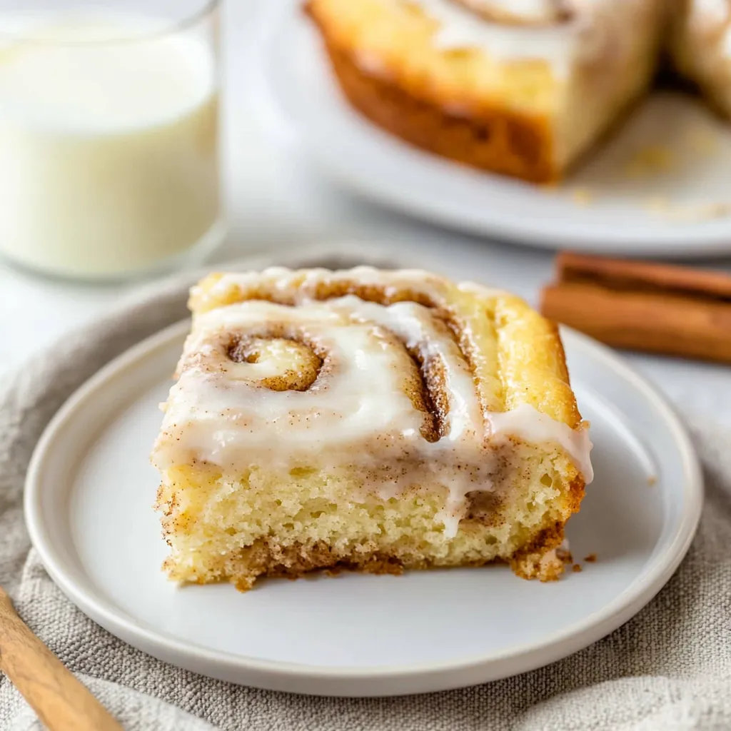 Simple Gooey Cinnamon Roll Cake Creation