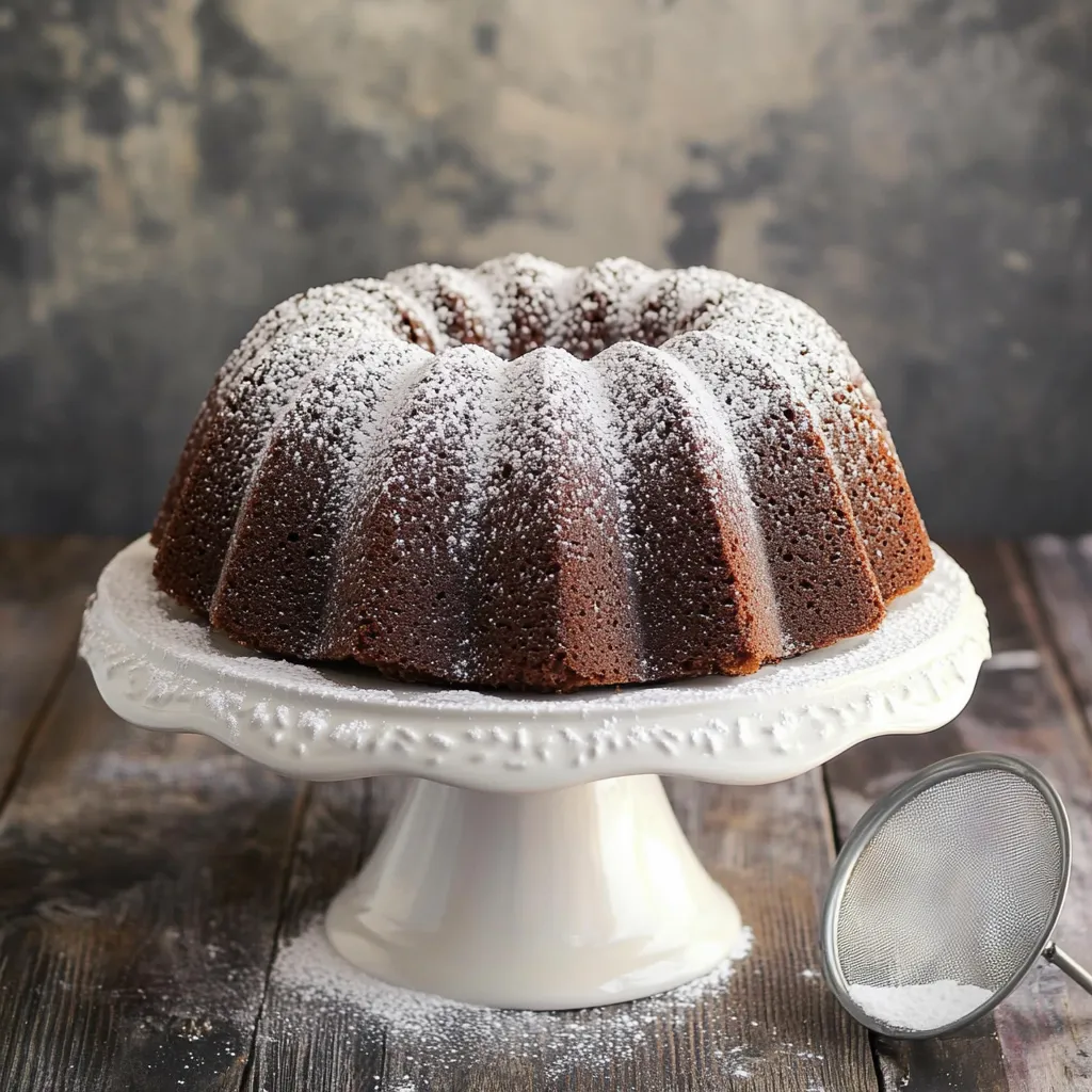 Close-up View Italian Chocolate Ricotta Cake