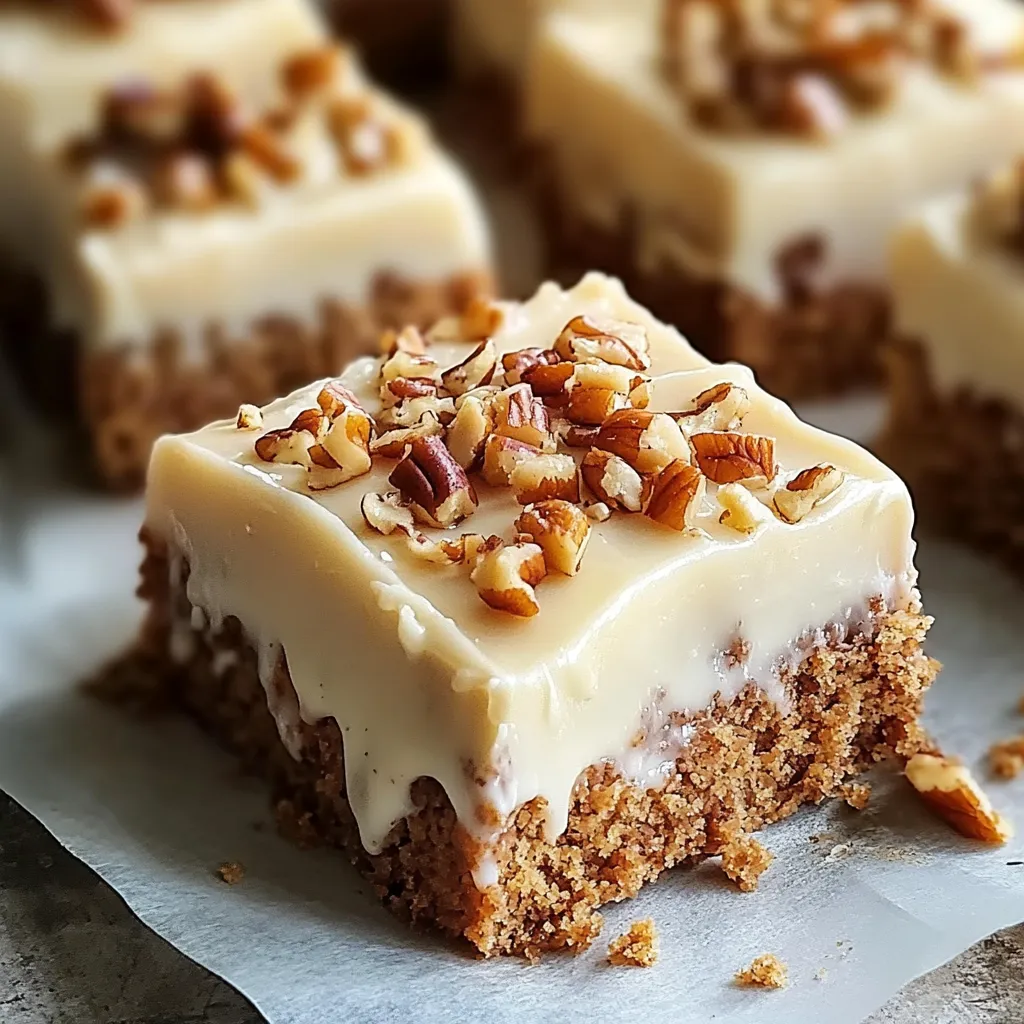 Decadent Carrot Cake Bars with Cream Cheese Frosting