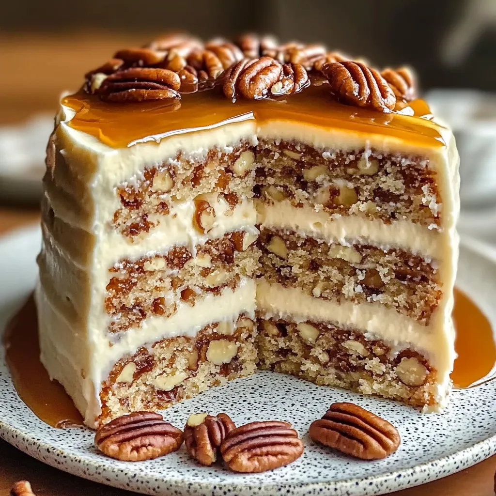 Close-up Southern Georgia Pecan Cake