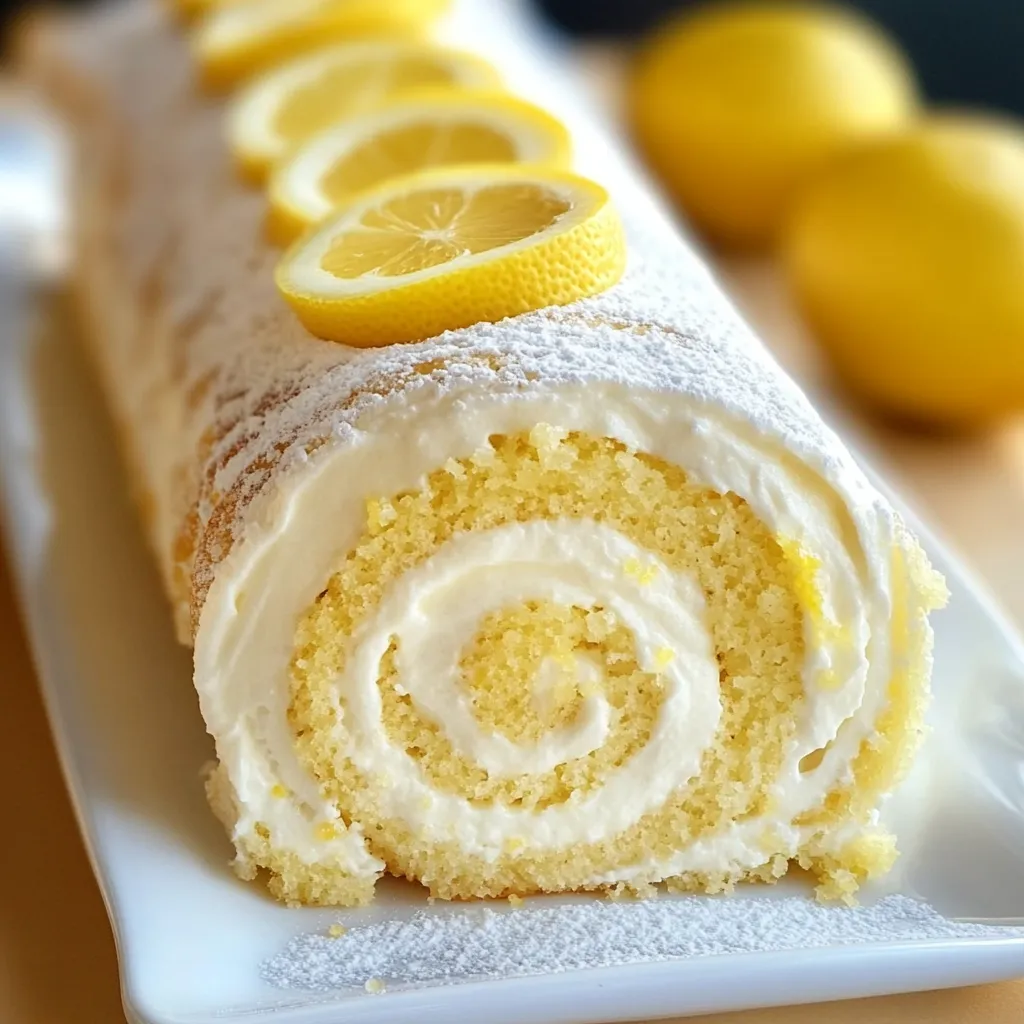 Velvet Lemon Cream Roll Cake Recipe