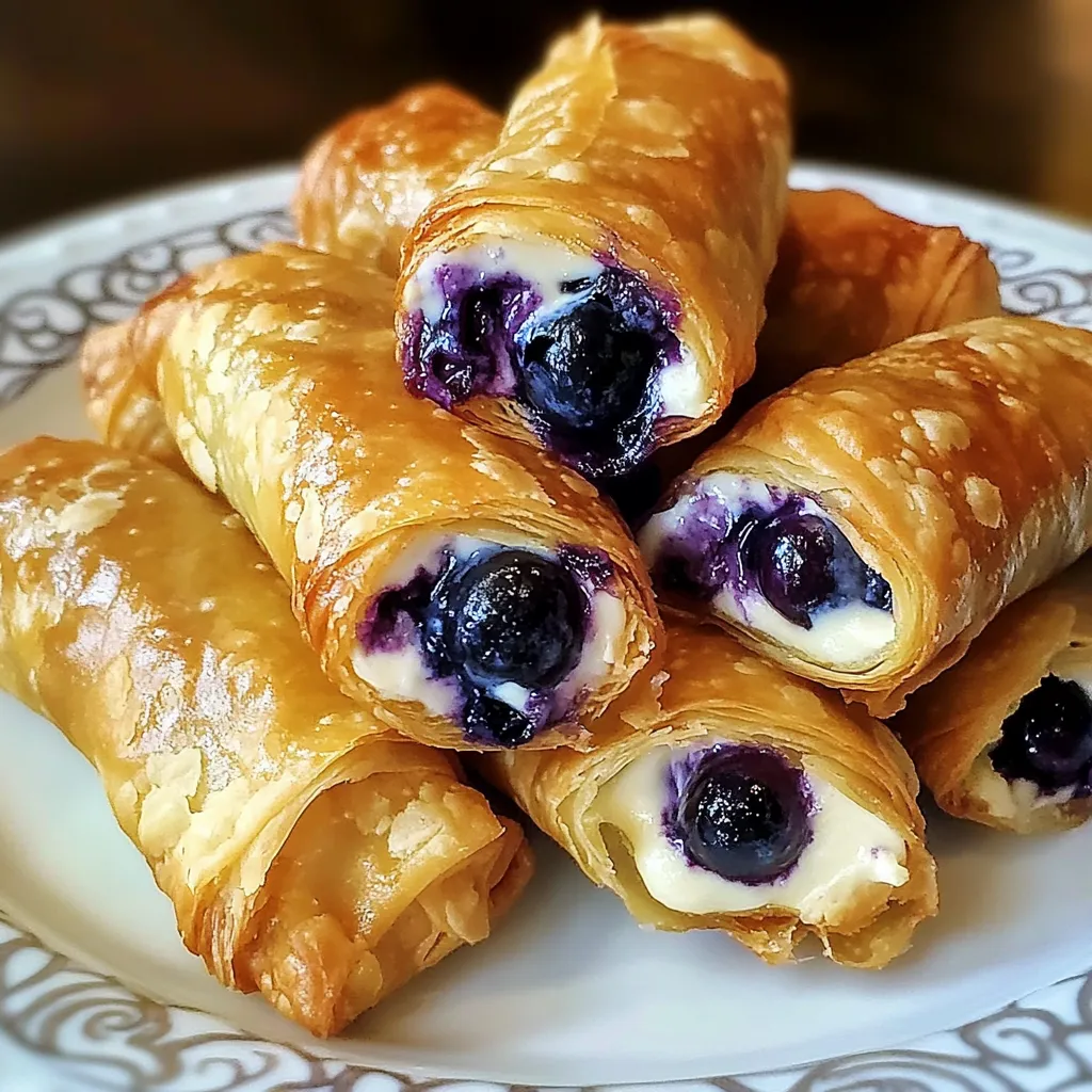 Blueberry Cheese-Filled Rolls
