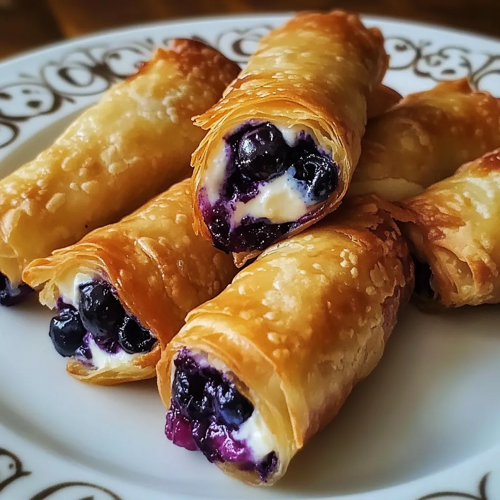 Blueberry Cream Cheese Egg Rolls Recipe