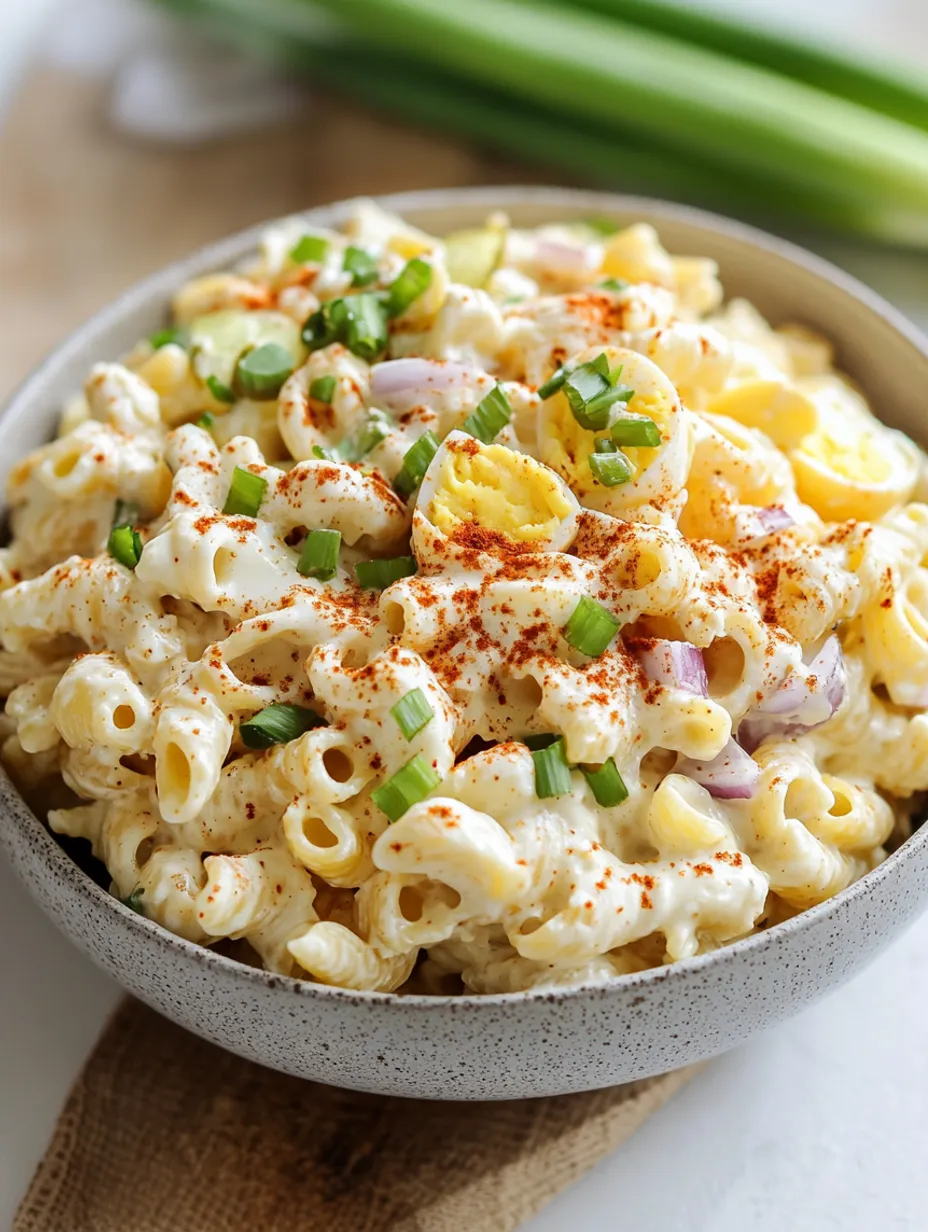 Delicious Deviled Egg Pasta Salad
