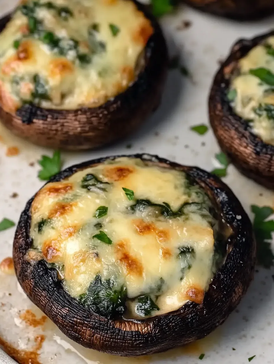 Spinach and Cheese Stuffed Portobello Mushroom Homemade