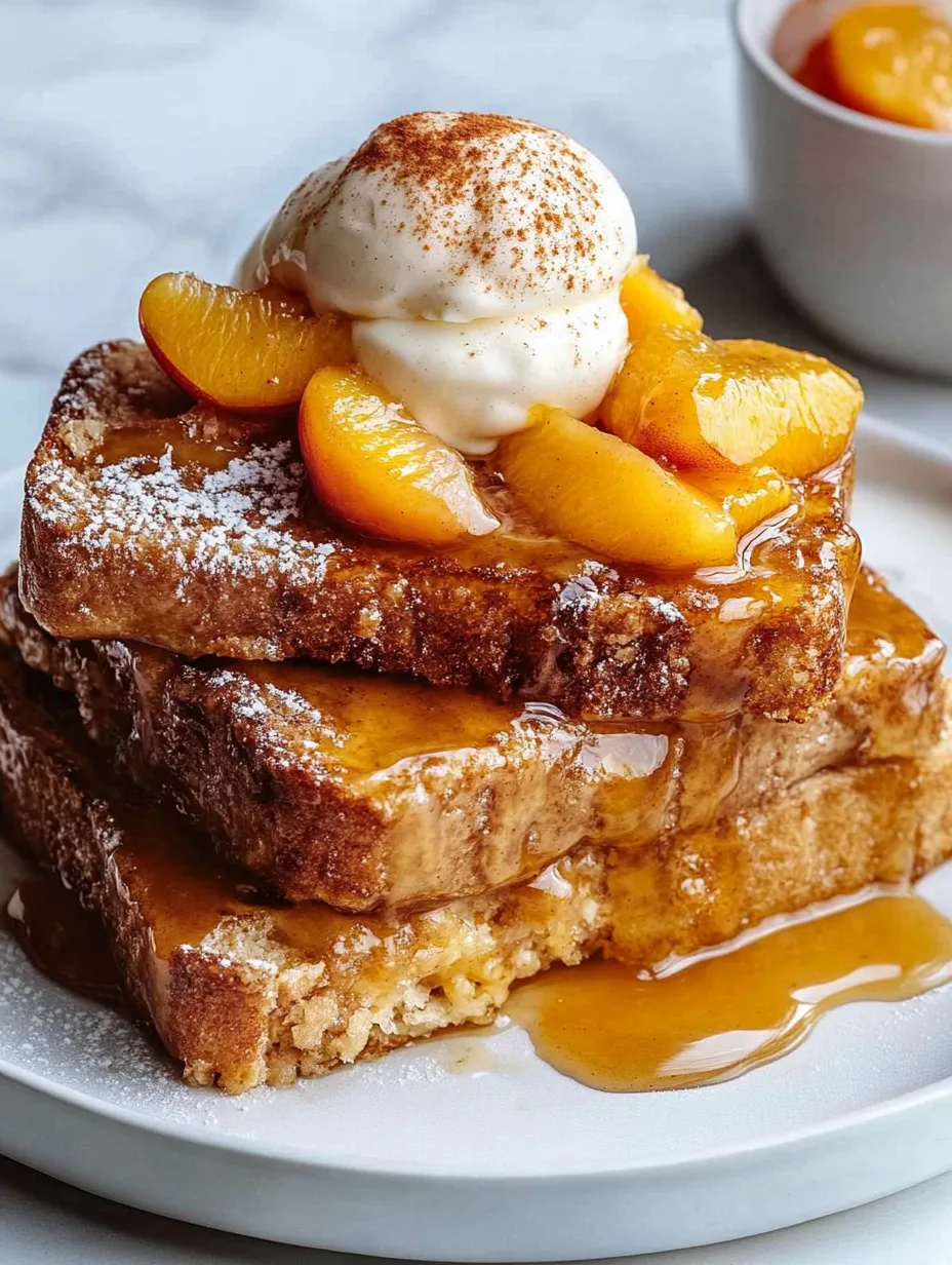 Easy Peach Cobbler French Toast Recipe