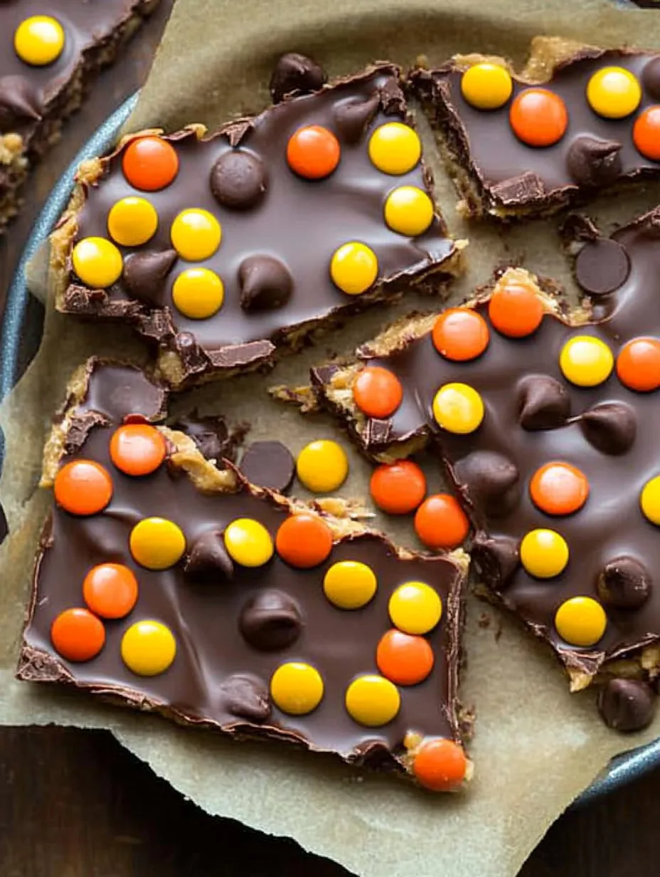 Reese's Pieces Peanut Butter Bark Homemade