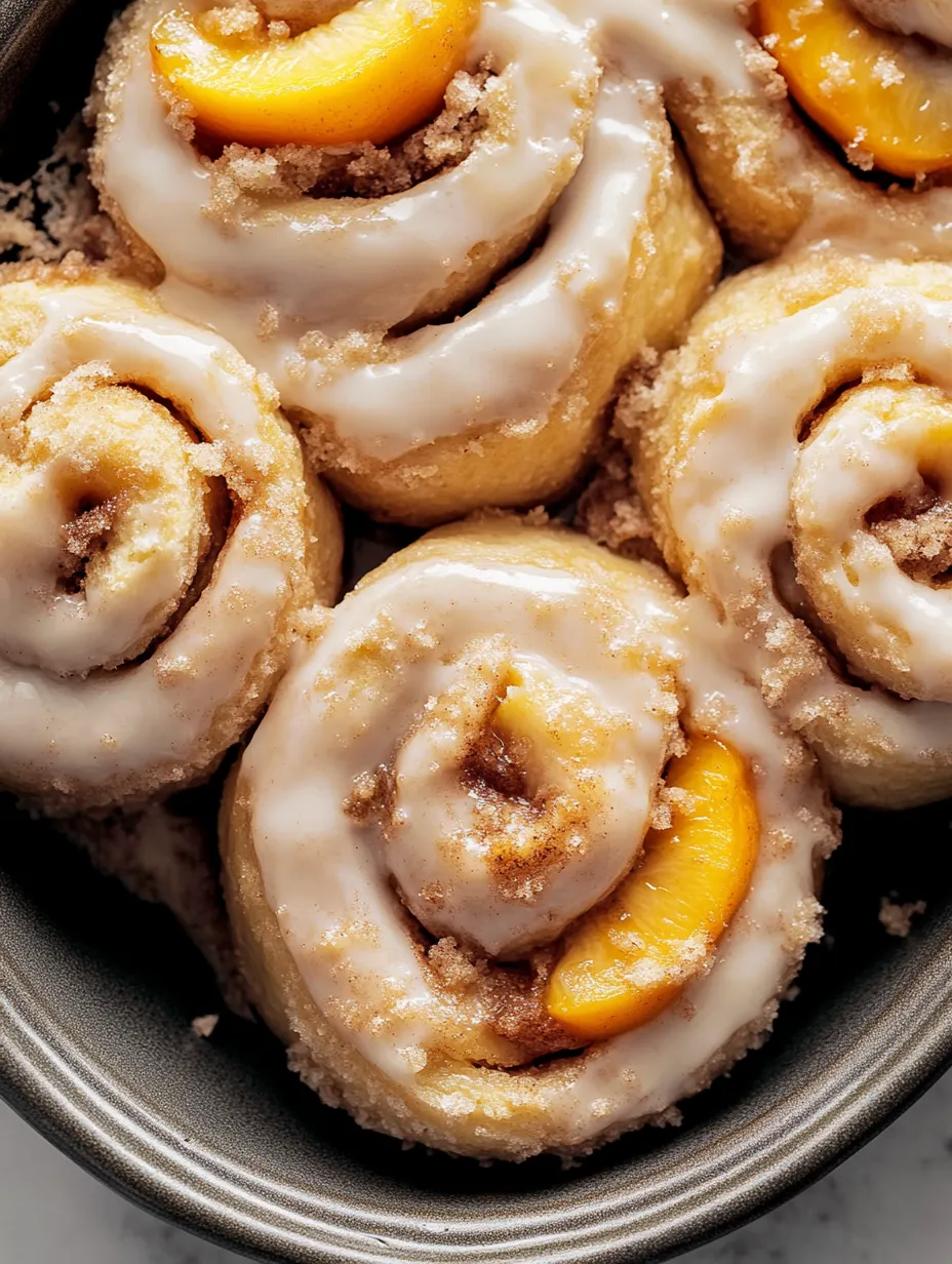 Peach Cobbler Cinnamon Rolls Recipe