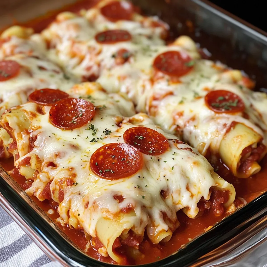 Pepperoni Lasagna Rolls