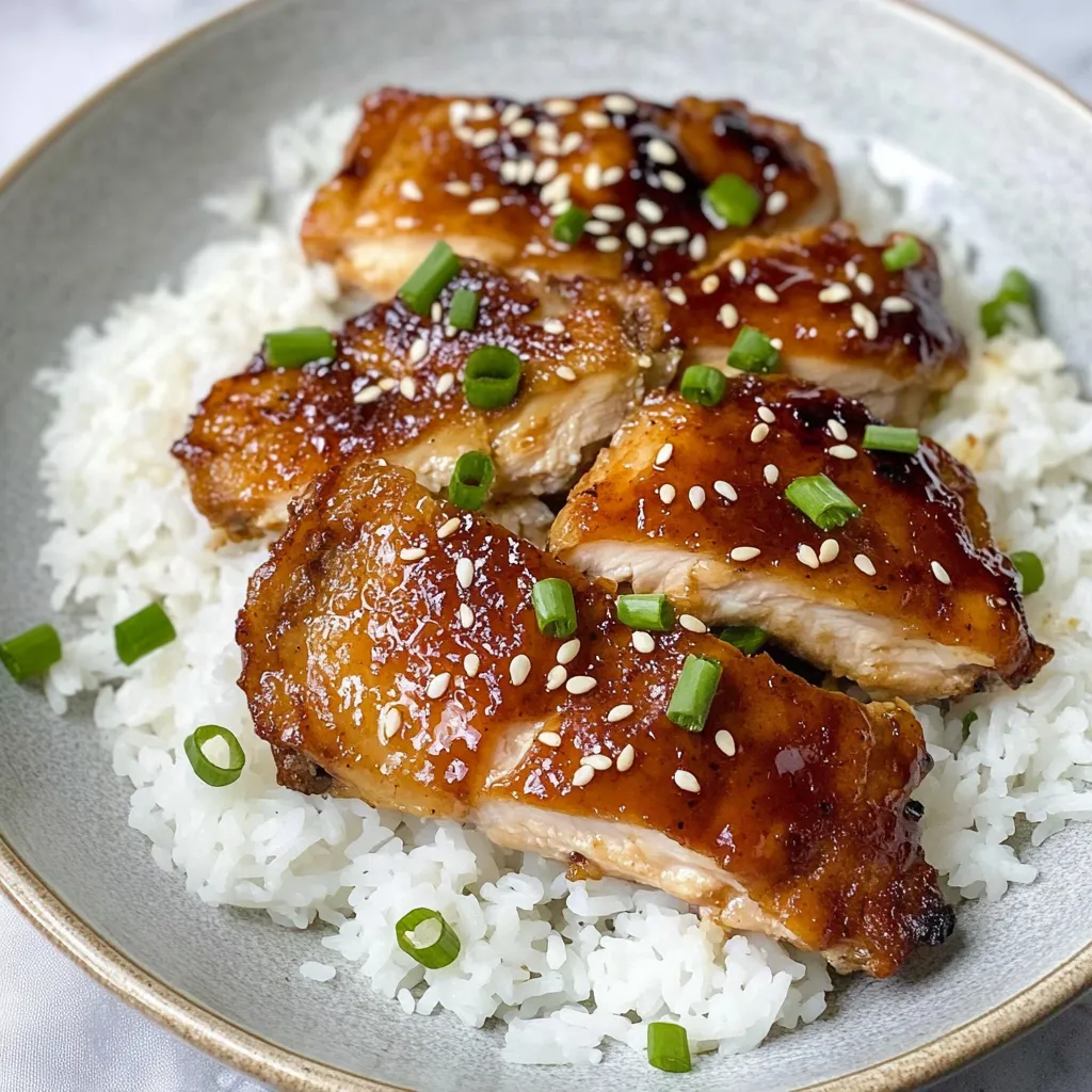 Soy Garlic Chicken Thighs Meal