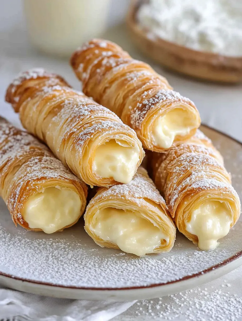 Italian Cream Stuffed Cannoncini Recipe