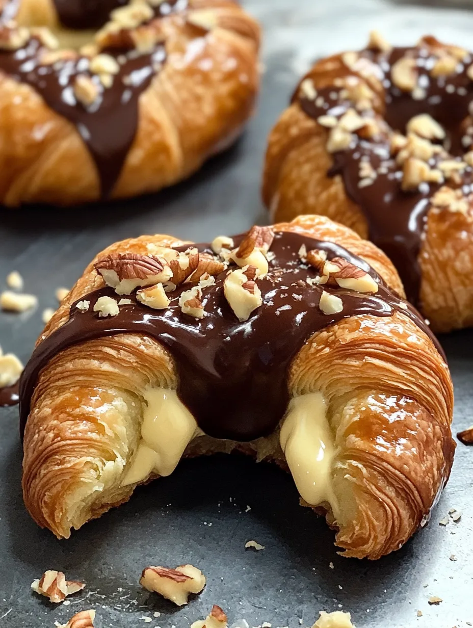 Boston Cream Pie Croissants Homemade