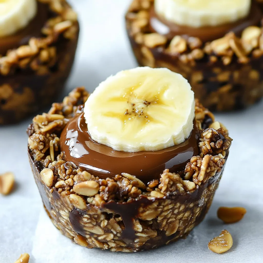 Granola Cups Filled with Peanut Butter