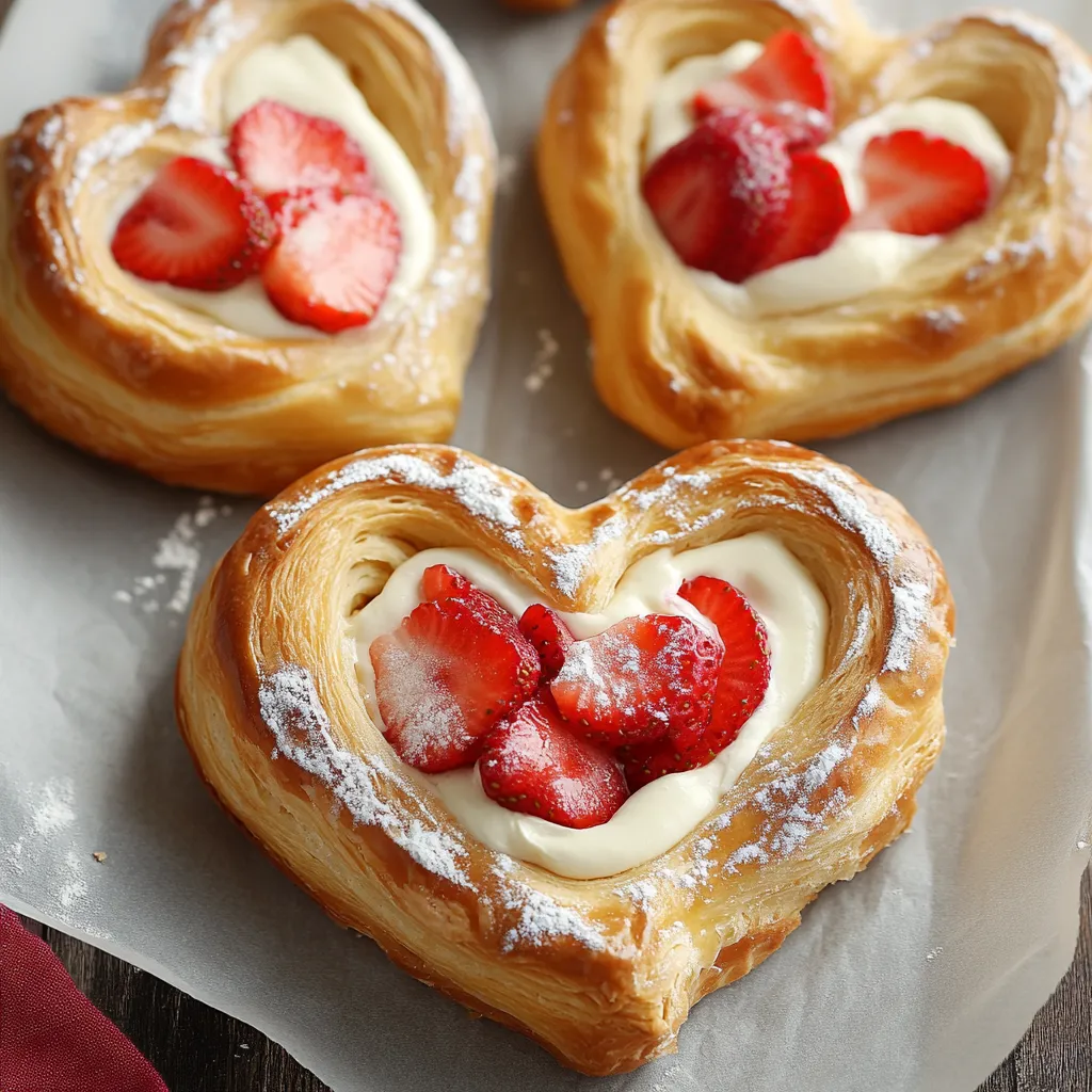 Flaky Strawberry Cream Danish