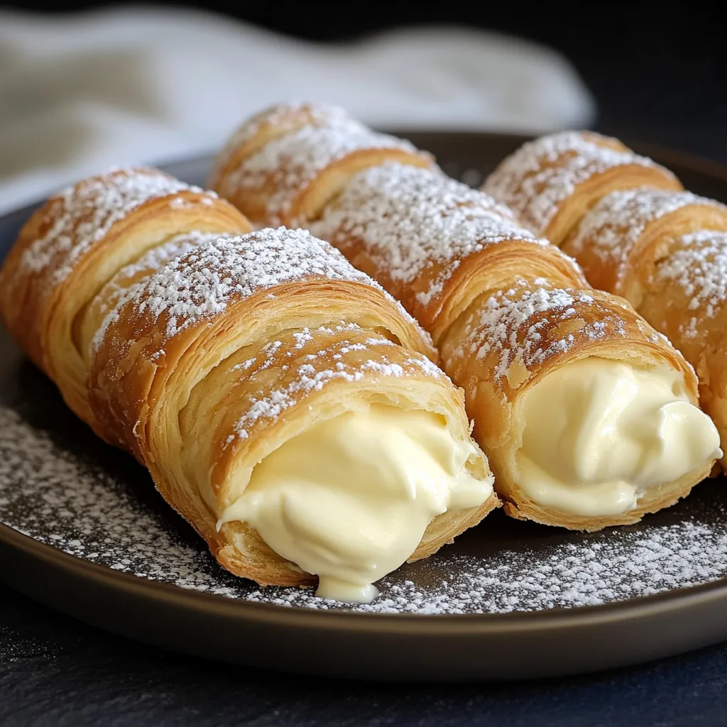 Italian Cream Stuffed Cannoncini Recipe