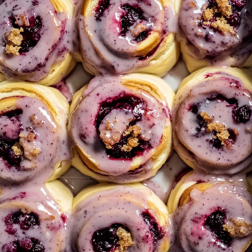 Fluffy Blackberry Raspberry Sweet Rolls