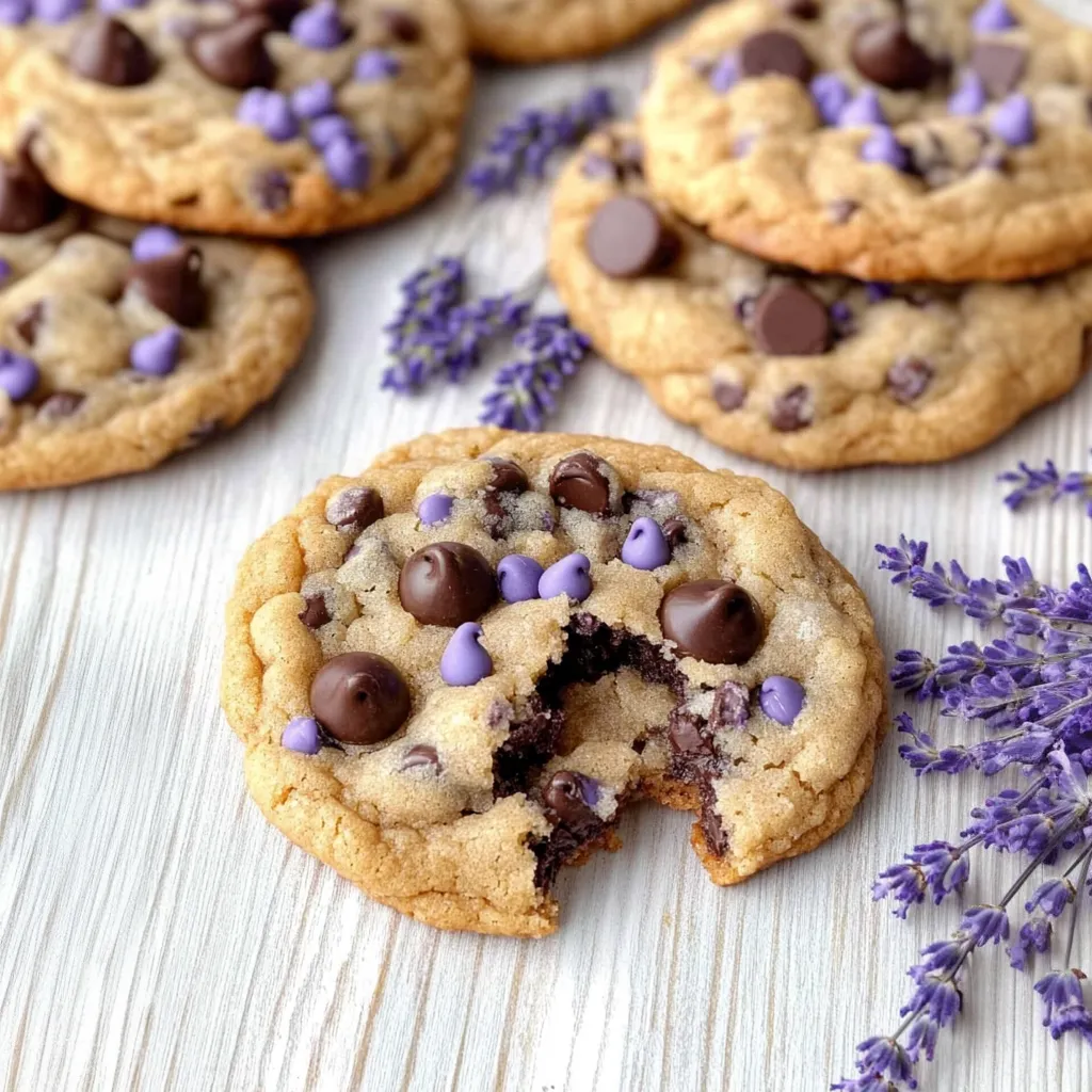 Soft Lavender Chocolate Chip Cookies