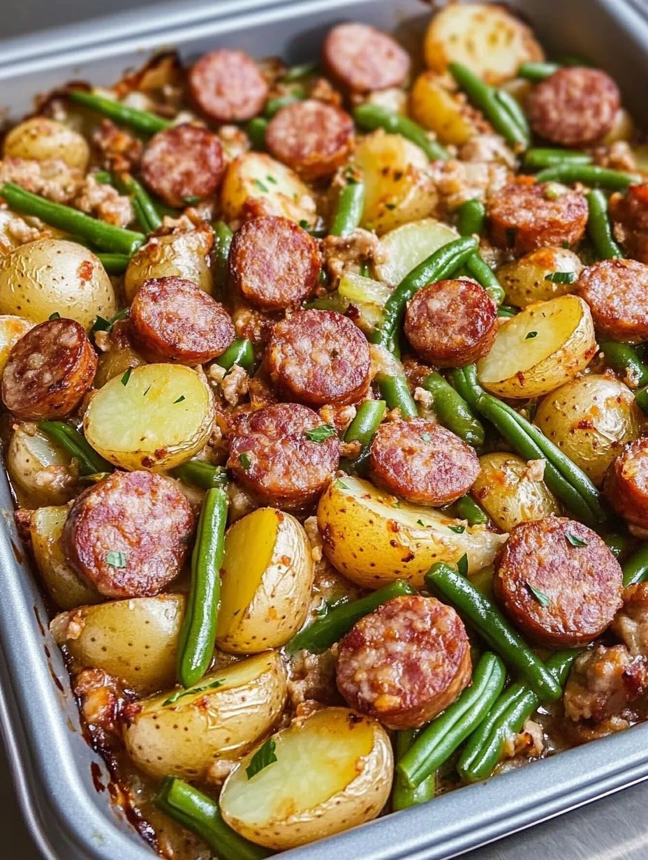 Sausage Green Bean Potato Casserole Homemade