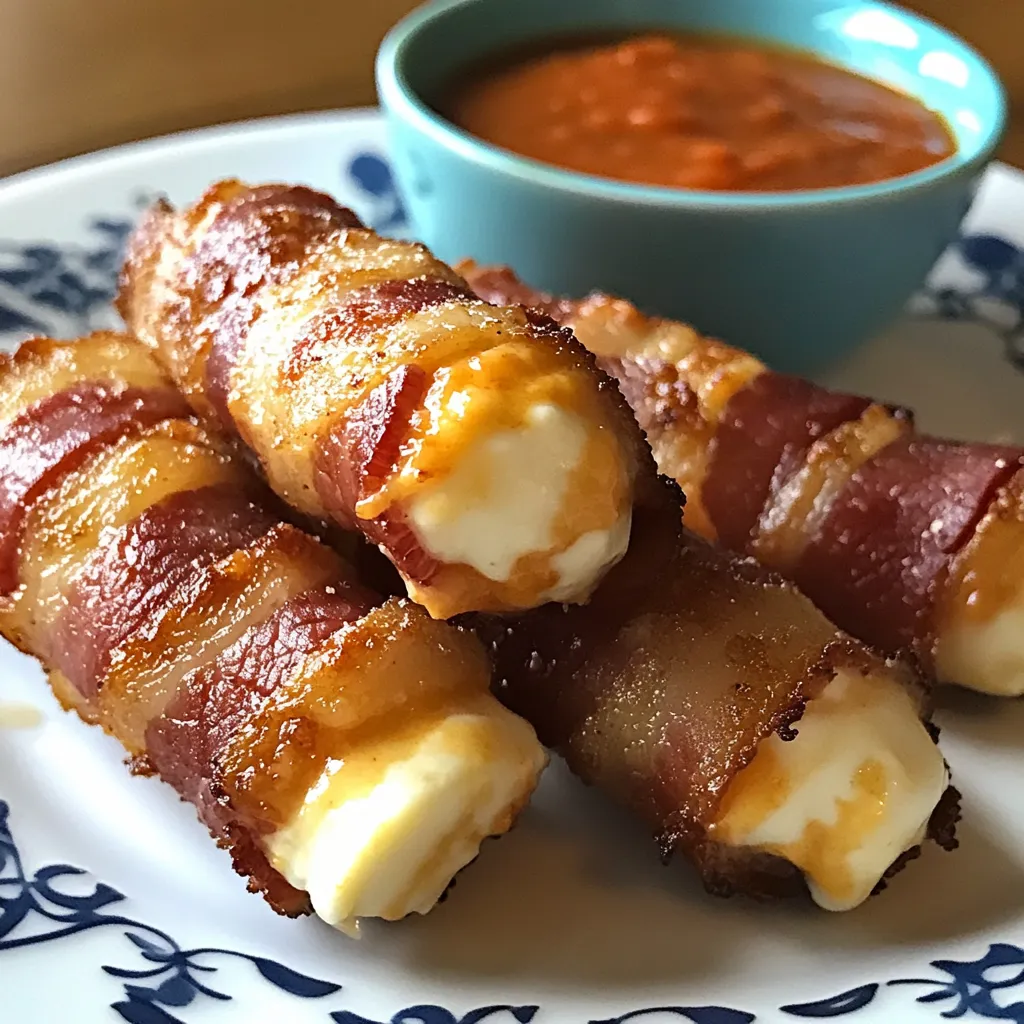 Irresistible Bacon Wrapped Cheese Sticks