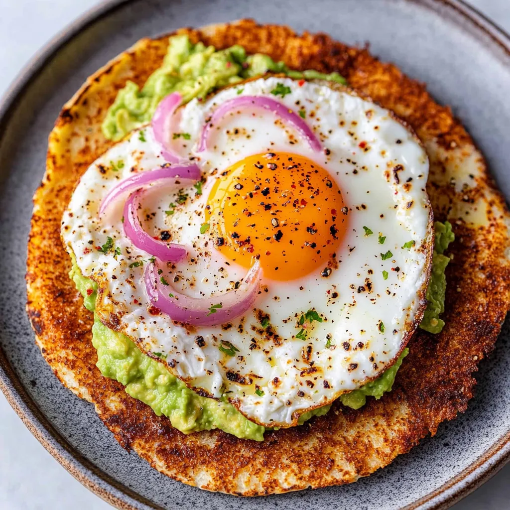 Fried Eggs with Crispy Feta Cheese