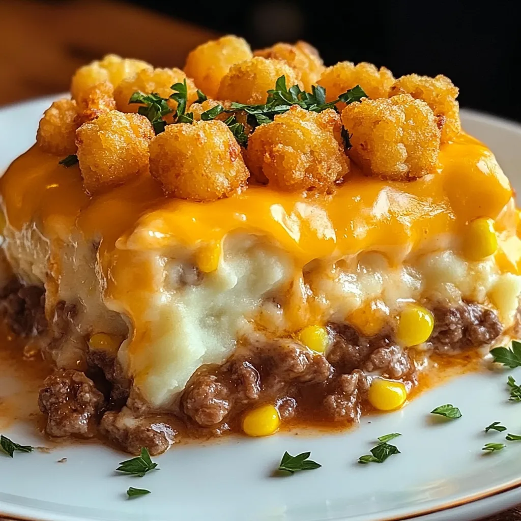 SHEPHERD'S PIE TATER TOT CASSEROLE Recipe