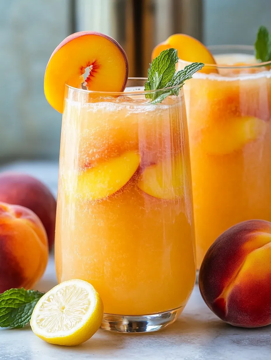 Refreshing Peach Lemonade Homemade