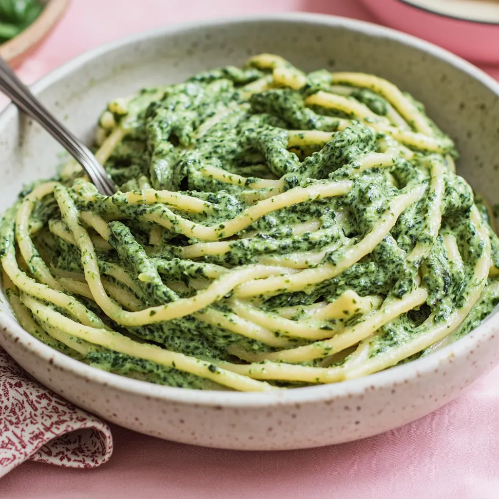 Spaghetti mit Spinatsauce – einfach, vegan & schnell gemacht