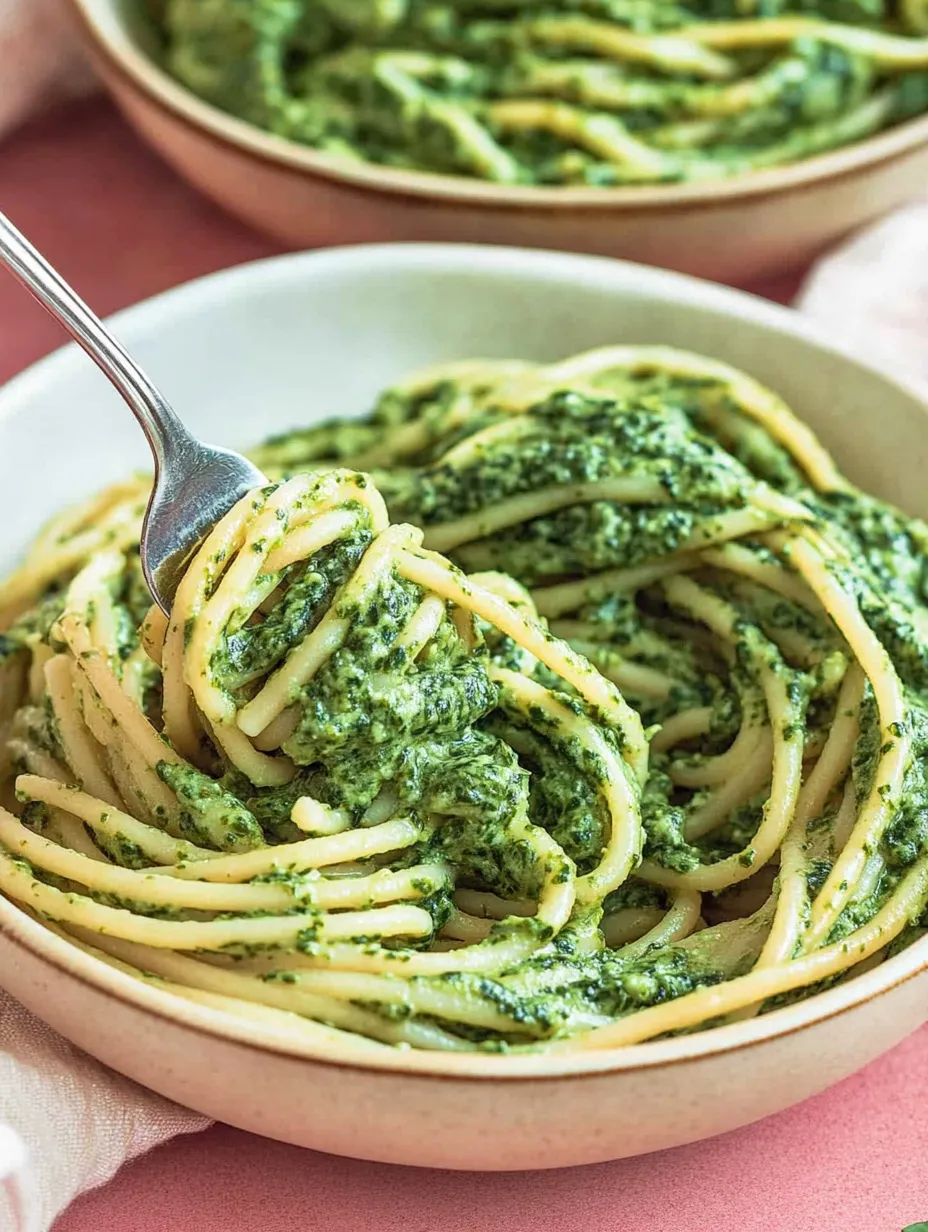 Vegan Spinach Cream Pasta - Quick and Easy