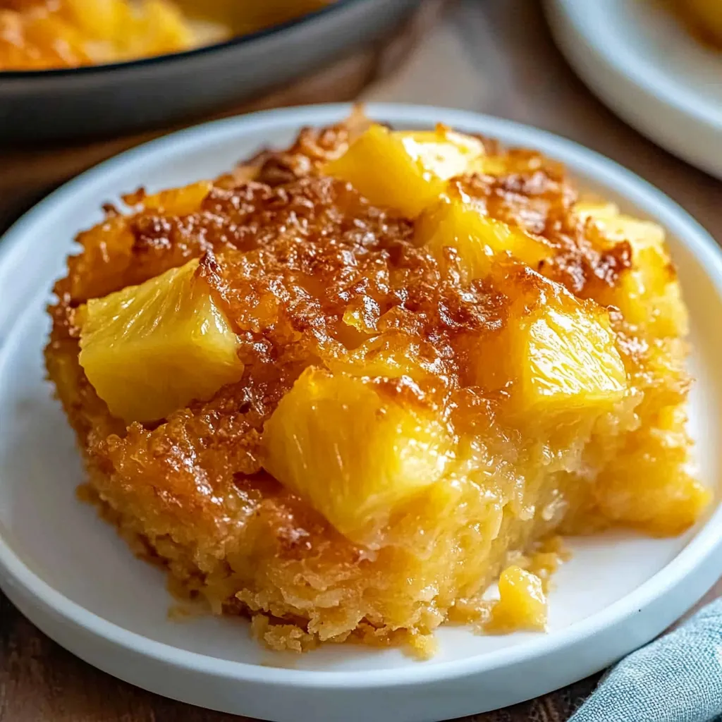 Warm Pineapple Dish with Vanilla and Spice